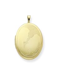 Gold Plated Sterling Silver 20mm Forever Oval Locket