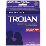 Trojan Ultra Pleasure Spermicidal Lubricated Latex Condoms - 36 ea