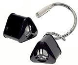 GSI Hot Speakers & USB Light Package for iPod/MP3/Any Media Player -- Mini High Volume Portable Rechargeable Speaker System (Black) + Ultra USB Notebook Light.