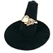 Black Velvet Round Base Ring Finger Jewelry Holder Showcase Display Stand