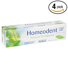 Boiron Homeodent Natural Toothpaste, Anise, 3.3-Ounce (100 g) (Pack of 4)