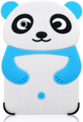 BYG Light Blue Cute 3D Panda Silicone Back Cover Case for Samsung Galaxy Tab 2.0 7" 7.0 inch GT-P3100 P3110 P3113 P3108 P6200 P6210 + Gift 1pcs Phone Radiation Protection Sticker