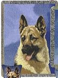 New! Woven Designer German Shepherd Throw Linda Pickin