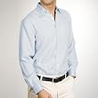 Sandals Cay Men's Men's Solid Blue Long Sleeve Silk Shirt