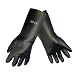 Global Glove 600 PVC Economy Interlock Liner Glove, Chemical Resistent, 14" Length, Extra Large, Rough, Black (Case of 72)