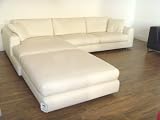 Designer Burlington Italian Leather Corner Sofa Chaise Suite