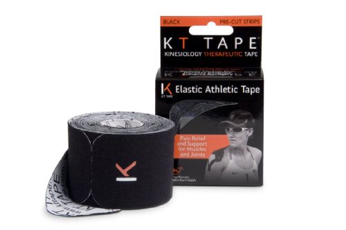 KT TAPE Pre-Cut Elastic Kinesiology Therapeutic Tape - 200 Inch Roll, Black