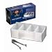 Tablecraft H1604 4 Compartment Bar Caddy With Tongs