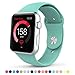 Apple Watch Replacement Band,Teslasz Soft Silicone Replacement Sports Wristbands Straps for Apple iWatch All Models (Mint Green 38 MM)
