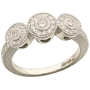 14K White Gold Stylish Barrel Diamond Anniversary Band