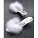 Jacques Levine Marabou Bridal Slippers