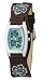 Fossil BG2087 Stainless Steel Ladies Animated Dial Brown Leather Detailed Strap Watch