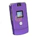 Clip-on Rubber Case for Motorola RAZR V3 / V3c, Purple