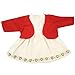 Highmall 14 Inches High Simulation Baby Doll's Clothes Short Coat and Dress Two-piece Suit Red