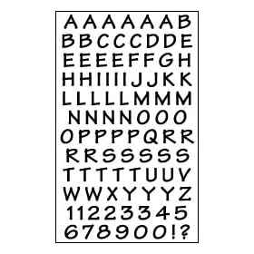 Gt Casual Black Alphabet