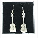 Pewter Earrings Spanish Guitar