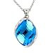 Aerodynamic, Mesmerizing Aquamarine CZ Pendant