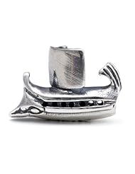 Melina World Jewellery - Triremes Odysseas / Boat of Odysseus / Los trirremes Odiseo / Barco de Ulises - 5010 - Sterling Silver 925 - Handmade in Greece and Inspired By Olympic, Greek and Mediteranean History and Motives. Beads Fits Biagi. Chamilia, Pandora and Trollbeads Etc.