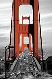(24x36) San Francisco (Golden Gate Bridge Towers) Art Poster Print