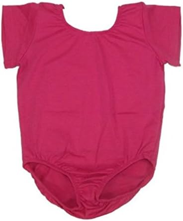 Rush Dance Toddler Kids Ballet Class, Gymnastics Recital Short Sleeves Leotard (Small, Black)