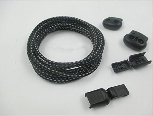 Blue Frogz 3m Reflective Rope Locking Shoelaces (Black)