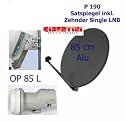 P190 Gibertini Sat Spiegel OPL 85 85cm anth. inkl. Zehnder Single LNB