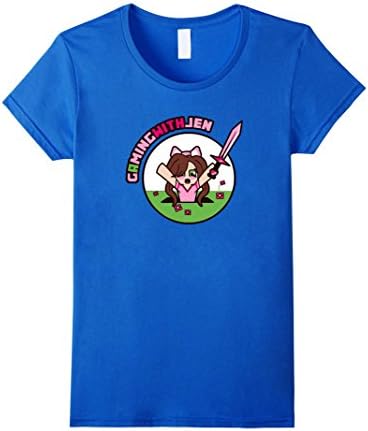 Women's gaming with jen shirt 2016 Small Royal Blue