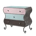 Parisian 3 Drawer Chest - Antique Pewter(40" x 19-7/8" x 35-7/8"H)