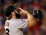 Texas Rangers v. San Francisco Giants, Game 5: Brian Wilson Photographic Poster Print by Ronald Martinez, 12x16