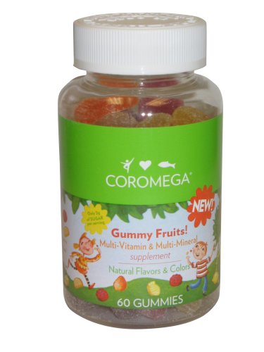 Coromega Gummy Fruits, Multivitamin & Multimineral, 60-Count Bottle (Pack of 3)
