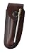 Braunes Leder-Etui, f�r Laguiole-Messer mit 12 cm Heftl�nge, l�ngs und quer tragbar, inkl. Wetzstahl 10 cm