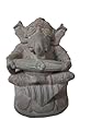Musical Ganesha Statue Ganesh Playing Dholak 3 Inch Stone Sculpture Musical Ganesha Statue Ganesh Playing Dholak 3 Inch Stone Sculpture
