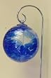 Royal Blue Hand-blown Glass Suncatcher Gazing Globe with Shepherds Hook (6 inch)