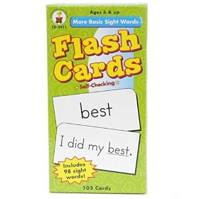 Flash Cards - More Basic Sight Words