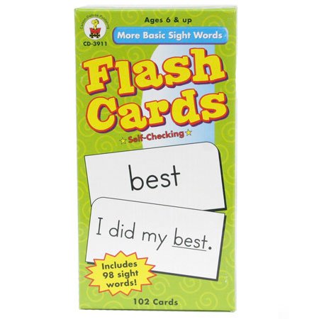 Childrens Toyshop  Toys : CDPCD3911 - More Basic Sight Words Flash Cards w/Round Corners