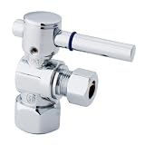 Elements of Design CC43101DL Concord Decorative Quarter Turn Valve with 1/2-Inch IPS Inlet and 3/8-Inch OD, Lever Handle, Chrome