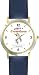 Habit 4 - Think Win-Win (Spanish Text) - DELUXE TWO-TONE WATCH from THE 7 HABITS - WATCH COLLECTION BY WATCHBUDDY&reg; - Arabic Numbers - Blue Leather Strap-Size-Large ( Men's Size or Jumbo Women's Size )