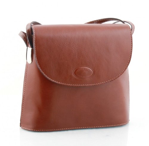 Leder Umh&auml;ngetasche klein - Abendtasche braun