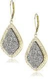 Marcia Moran 18k Gold-Plated Titanium and Cubic Zirconia Drop Earrings