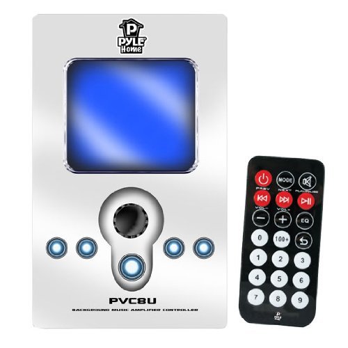 PyleHome PVC8U In-Wall Background Music Amplifier with USB/SD Card Player, 3.5mm Input Jack For iPod/iPhone, Volume Control