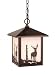 OD33586BBZ, Yellowstone Outdoor 1 Light Deer Outdoor Lighting Pendant Fixture, Bronze,Tiffany, B2475