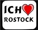 Mauspad mit Ich liebe Rostock Dekoration