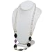 30" Stunning Genuine Freshwater Pearl & Natural Stone Necklace