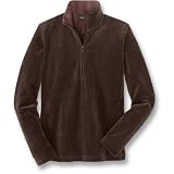 Classic Fit Velour Half-Zip Mockneck