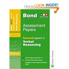 Bond Second Papers in Verbal Reasoning: 8-9 Years (Bond Assessment Papers): Second Papers in Verbal Reasoning 8-9 Years