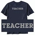 T-Shirt Navy Blue " Teacher " Occupations