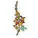 Jewelry : Gold Plated Stemmed Wildflower Pin Brooch