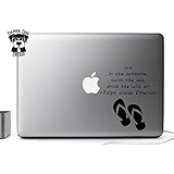 Ralph Waldo Emerson Quote Flip Flops 5 Inches Vinyl Decal Sticker for MacBook Air Pro Laptop Notebook Auto Great Gift Mac PC Computer