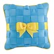 Bow Pillow - Yellow/Turquoise