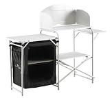 Easy Camp Sarin - Meuble de cuisine de camping - Noir - 143 x 48 x 110,5 cm